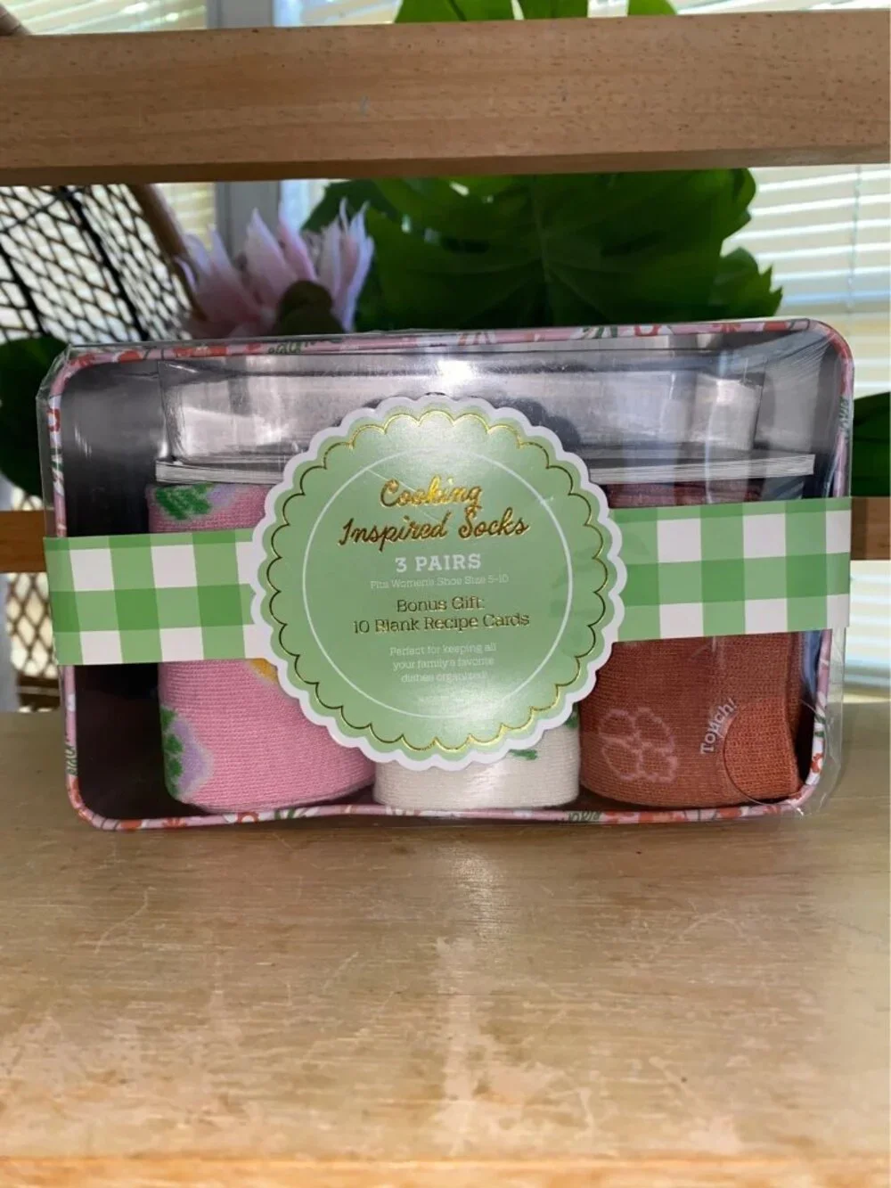 Cooking-inspired Socks & Recipe Card Gift Set
